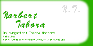 norbert tabora business card